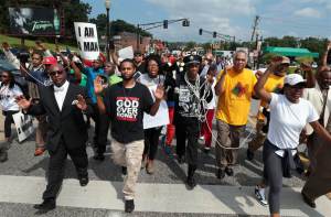 Ferguson, August 11. Photo by Robert Cohen, AP.